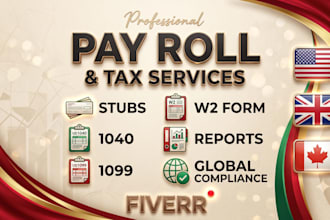 prepare adp payroll, stubs, paycheck, w2, 1099 and 1040