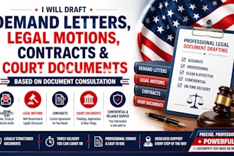 draft demand letters legal motions contracts and court documents