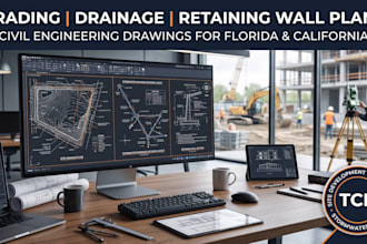 grading, drainage and traffic control plan retaining wall in florida, california