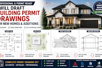 draft building permit drawings for new homes and additions