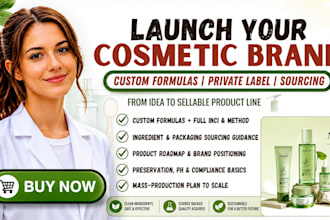 launch your cosmetic brand, beauty business with private label formulas