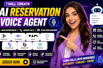 create ai reservation voice agent retell ai cartesia vapi fin synthflow bland ai