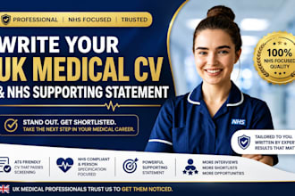 write UK medical CV nhs supporting statement healthcare application