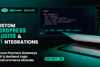 build custom wordpress plugins and api integrations