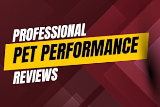 write a hilarious professional performance review for your pet