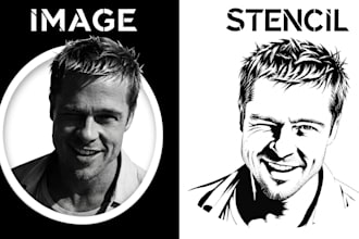draw clean custom stencil svg png ai eps with fast delivery