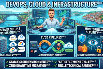 setup cloud infrastructure, ci cd pipelines, and server security