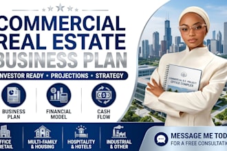 write commercial real estate business plan financial model cash flow