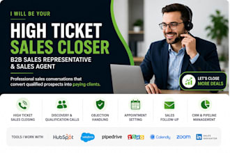 be your sales closer sales representative high ticket sales appointment closer