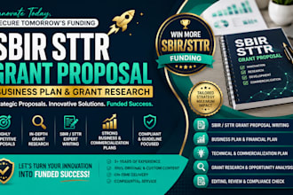 write sbir sttr grant proposal, business plan and grant research