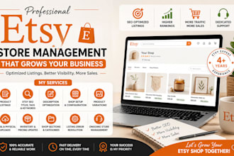 manage etsy shop SEO product listings and complete etsy store management