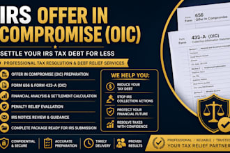 negotiate irs tax debt relief and offer in compromise settlement