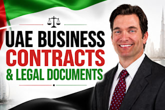 draft professional uae business contracts, agreements and legal documents