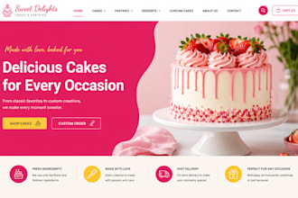 build squarespace bakery website cake shop website pastry dessert website