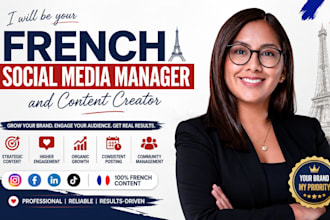 be french social media management and content cretor
