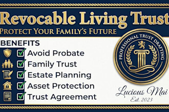 draft a revocable living trust and family trust for estate planning