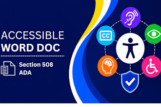 produce an accessible word doc that meets section 508 ada and wcag standards