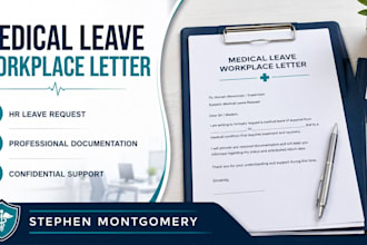 prepare a medical leave workplace letter for HR approval