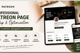 patreon page setup for content creator podcast writer author patreon promotion