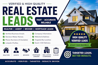 provide verified realtor re estate agent brokers and mortgage leads