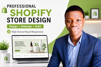design shopify store redesign website for professional store development growth