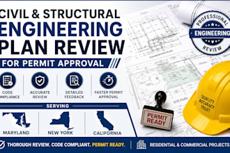 civil structural engineering review in maryland new york california for permit