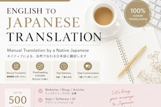 translate english to natural japanese
