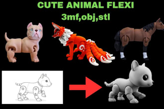 add color to 3d model, convert stl to 3mf, toy articulated model