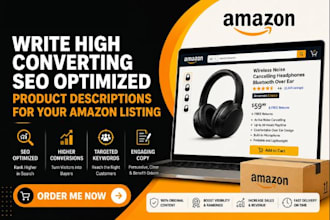 write high converting SEO optimized product descriptions for your amazon listing