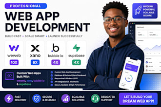 build weweb xano saas web apps, bubble and supabase solutions