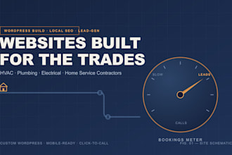 wordpress hvac technicians website, home service contracting website development