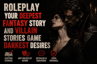 roleplay your deepest fantasy story, villain story, and darkest desires