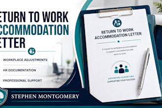 draft a return to work accommodation letter for hr