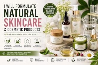 formulate natural skincare and cosmetic products