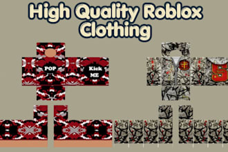 design custom roblox clothing templates, roblox shirts, pants and ugc outfits
