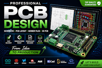 redesign, route, pcb layout, kicad, pcb design your pcb for manufacturing