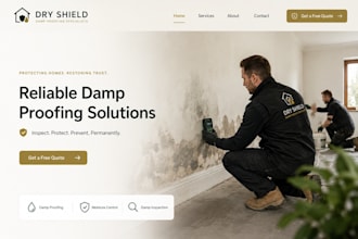 design wix damp roofing contractor website moisture control damp inspection site