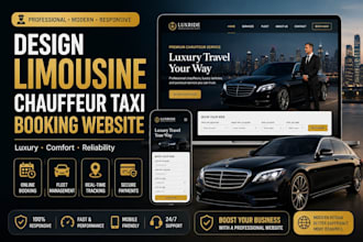 design limousine chauffeur taxi booking website