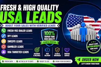 give fresh vici dialer, ivy leads, sweeps lead, gambler leads, usa leads