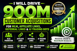 drive 100m conversion for MLM link, affiliate, referral link, ai trading bot