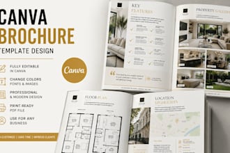 design real estate brochure company profile catalog  property marketing kit