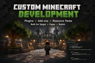 develop minecraft plugin add on or resource pack spigot and bungeecord