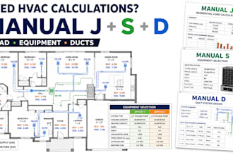 prepare manual j s and d calculations for an hvac permit