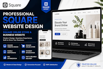 design square website, square online store and business website