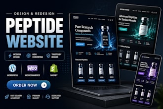 build fda complaint peptide website, peptide wordpress website, biotech website