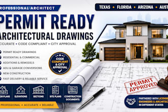 create permit ready architectural drawings for texas, florida and arizona