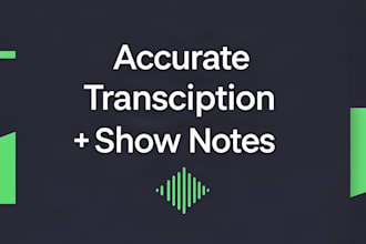 transcribe your audio and video with timestamps and show notes