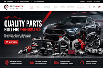 auto parts shopify store automotive website car parts automobile auto part store