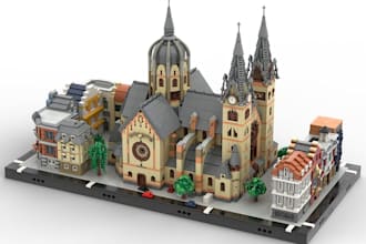 design custom lego moc with bricklink studio file, instructions and parts list