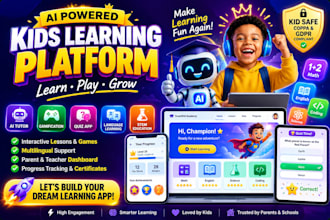 build ai gamification learning website quiz kids learning app language tutor app